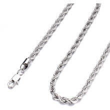 Stainless Steel Rope Necklace 3-5mm 14-30 Inch