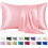 Queen Satin Pillowcase Pink 20x30 inch 2-Pack 1