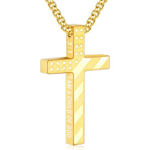 Cross Necklace for Men 316L Stainless Steel 22+2 Inches