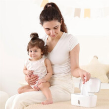 Feuchttuchspender mit Beschwerter Platte, Perfekter Halter für Baby-Feuchttücher, Nachfüllbarer Feuchttuchbehälter, Hält Feuchttücher Frisch