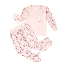 Girls Two-Piece Home Outfit Set with Long Sleeve Top and