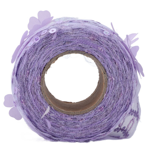 Polyester Sequined Tulle Roll Abrasion Resistant 10m 2
