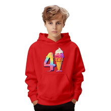 Kids Graphic Hooded Sweatshirt Casual Long Sleeve with