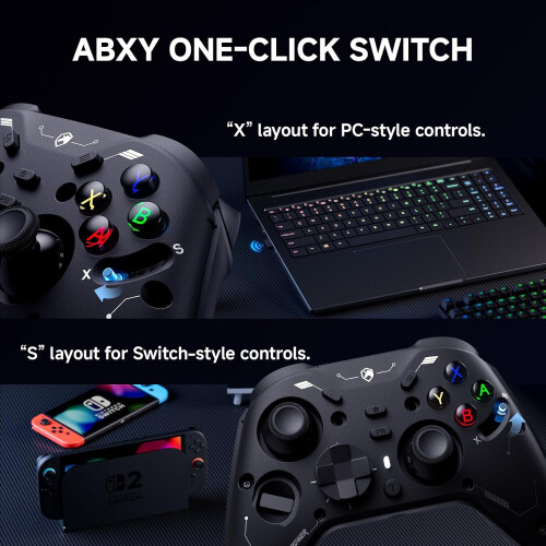 Wireless PC Gaming Controller Hall Effect Joystick 1