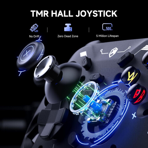 Wireless PC Gaming Controller Hall Effect Joystick 2
