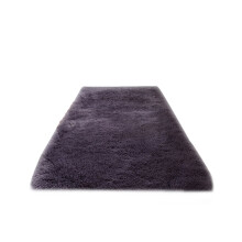 Faux Fur Area Rug Long Pile Washable Soft Gray Purple