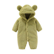 Baby Snowsuit Fluffy Winter Coat Hooded Romper One-Piece