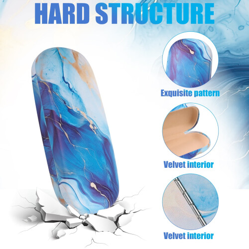 Hard Shell Eyeglasses Case Set 3 Pcs with Cleaning Cloth 2