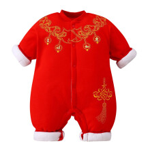 Newborn unisex Spring Festival romper long sleeve 0-24