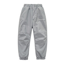 Kids Windproof Hiking Pants Outdoor Trousers Elastic Waist