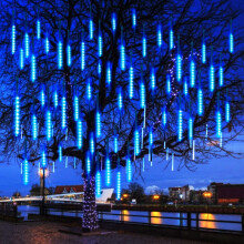 Morttic Meteor Shower Lights Blue 11.8 inch 8-tube 192LED