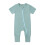 Baby Rompers Front Zipper Short Sleeve Solid Color 1