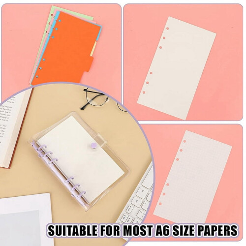 A6 Soft PVC 6-Ring Binder Cover 2 Pack 2