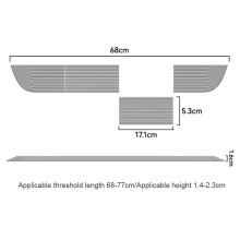 Robotic Vacuum Threshold Ramp Adjustable 68-77cm x 1.4-2.3cm