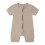 Baby Rompers Front Zipper Short Sleeve Solid Crewneck 1