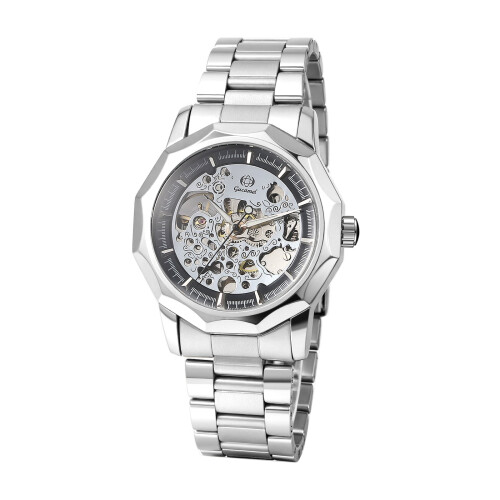 Men's Automatic Rhomboidal Watch Stainless Steel Strap