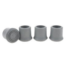 Trekking Pole Rubber Tip End 4 pcs 22mm gray