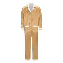 Family Christmas Pajama Set Silky Fabric Gold XXXL