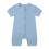 Baby Rompers Solid Color Front Zipper Short Sleeve Jumpsuit 1