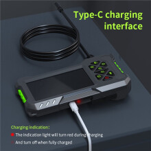 Industrial Endoscope Camera 8mm 4.3inch IPS Screen with Lighting Pipe Inspection Camera for Car Repair IP67 5-Meter