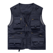 Men's Camouflage Vest with Multi-Pockets Breathable Mesh