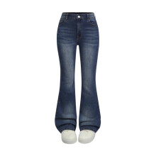 Girls Stretch Flare Jeans Elastic Waist Soft Fabric