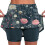 Women's floral printed athletic skorts with elastic mid 1