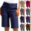 Women's Solid Elastic Twill Hiking Shorts with Pockets 1