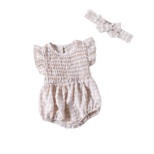 Baby Boys Bodysuit Soft Breathable Lattice Sleeveless