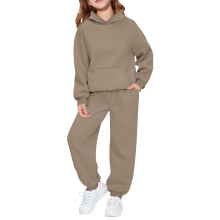 Kids Winter Hoodie and Jogger Set Soft Athletic Wear 2-14