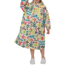 Girls Cartoon Raincoat with Hood and Pockets, Lightweight