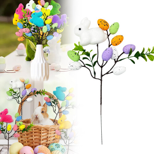 Artificial Easter Egg Branches with Bunny Berries for Vase 1