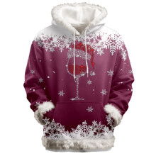 Women's Fuzzy Trim Hoodie Sweatshirt with Pocket and