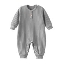 Boys Bodysuit Warm Thickened Long Sleeve Ribbed Onesie for