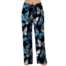 Women's Plaid Cotton Casual Trousers 1 Pair