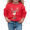 Kids Santa Pullover Reindeer Print Round Neck Long Sleeve 1