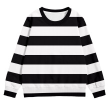 Girls Striped Sweatshirt Long Sleeve Crewneck Pullover