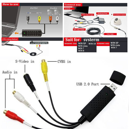 VHS VCR to USB Video Capture Card for DVD Conversion 1