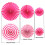 Tissue Paper Hanging Fans Party Decor Set 6 pcs 2