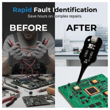 2 Testadores de Indutância Tipo C para Teste de Bobina da Placa-Mãe, Ferramenta de Detecção Rápida de Falhas para Reparo de PCs e Celulares