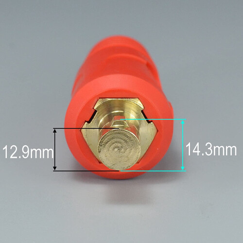 TIG Welding Cable Panel Connector DKJ35-50 315A Red 2pk 2