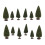 Cedar Tree Model Decoration Green Landscape 6cm 8cm 10cm 6