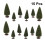 Cedar Tree Model Decoration Green Landscape 6cm 8cm 10cm 7
