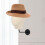 Wall Mount Mannequin Head Display Rack Beige Linen 8