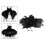 Feather shawl shoulder wrap cape black one piece 2