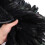 Feather shawl shoulder wrap cape black one piece 4