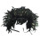 Feather shawl shoulder wrap cape black one piece 5
