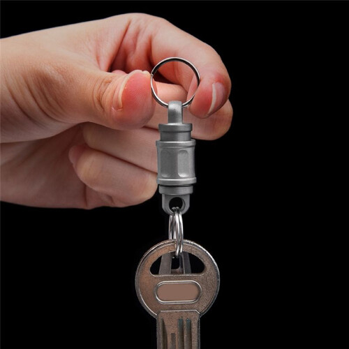 Titanium Alloy Keychain Spring Lock Car  Universal Rotating Ring Tool Key Accessories 1