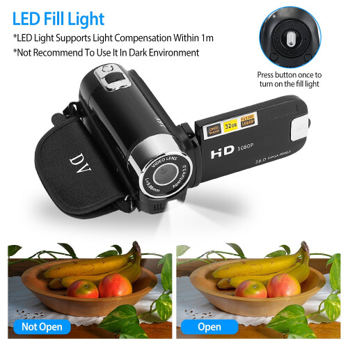 HD Digital Camcorder with 2.7-inch Screen, 270 Rotation, 2