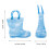 Boys Rain Boots Sky Blue PVC Waterproof 1 Pair 2